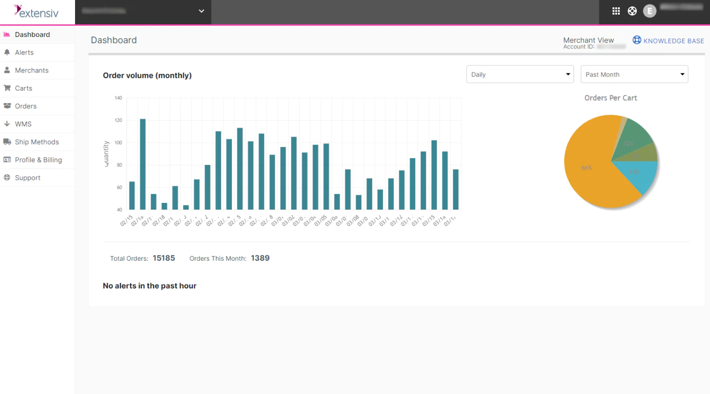 screenshot of Extensiv Integration Manager